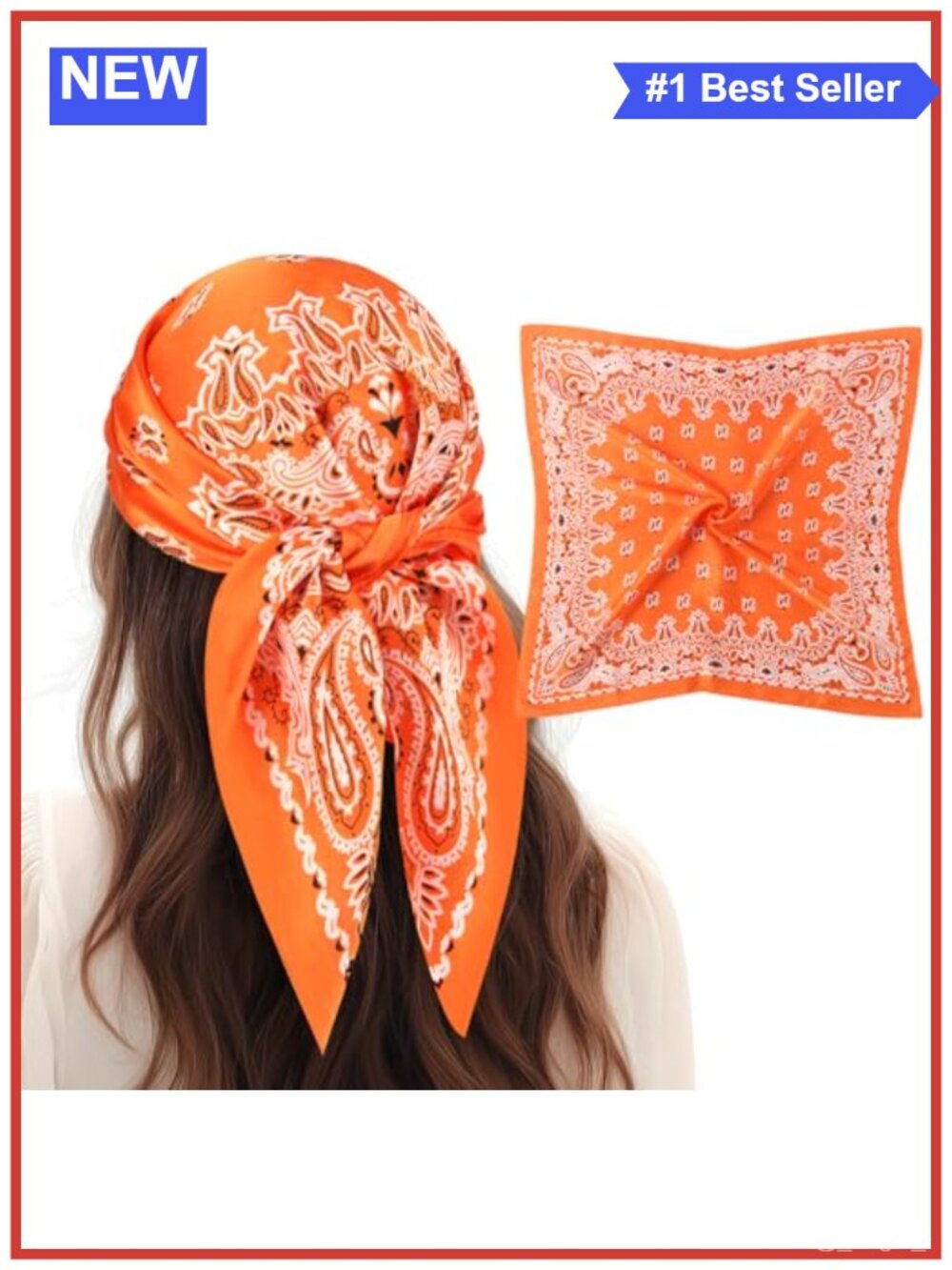 Satin Hair Scarf Silk Like Stain Bandana Sleeping Hair Wrap Women Paisley